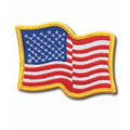 Stock Wavy American Flag Patch